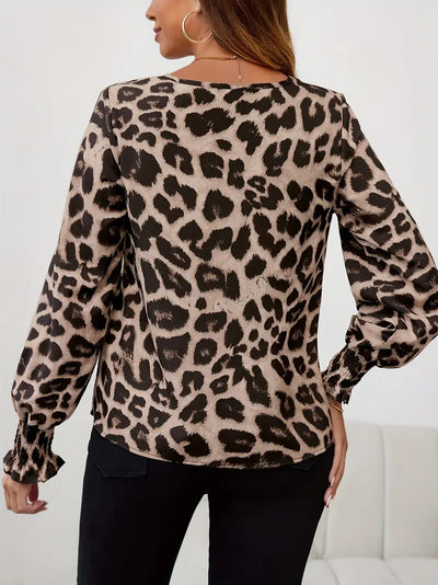 Zavando – Leichte Bluse mit Leopardenmuster