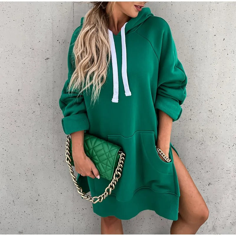 Pulloverkleid Mit Kapuze Für Damen | Mini