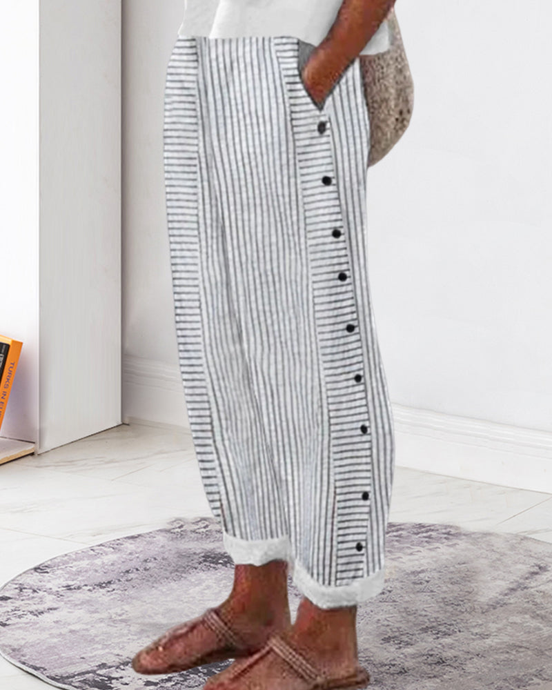 Kurze Sommerhose Für Damen | Gestreift