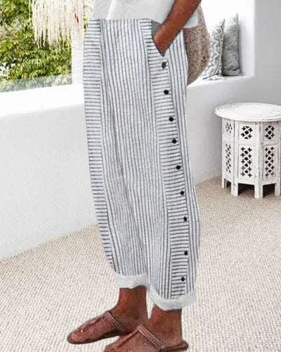 Kurze Sommerhose Für Damen | Gestreift