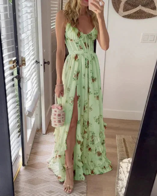 Sommerkleid Mit Blumendruck Für Damen | Maxi