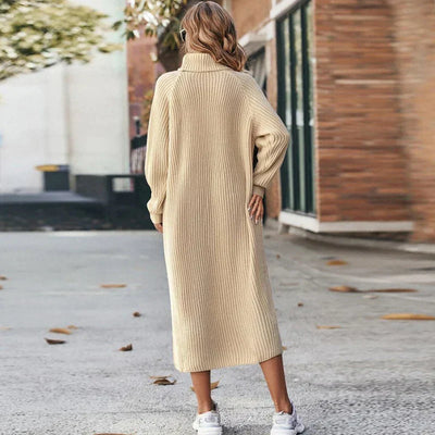 Rollkragenpulloverkleid Für Damen | Midi