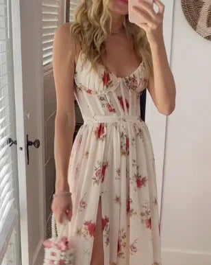 Sommerkleid Mit Blumendruck Für Damen | Maxi