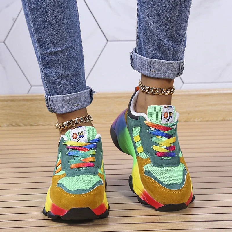 Zavando – Stylische Mehrfarbige Mesh-Sneaker