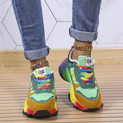 Zavando – Stylische Mehrfarbige Mesh-Sneaker