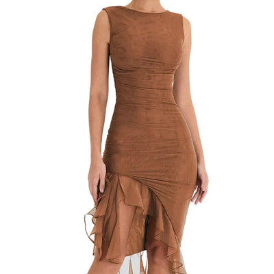 Zavando - Schickes Midikleid Eleganz