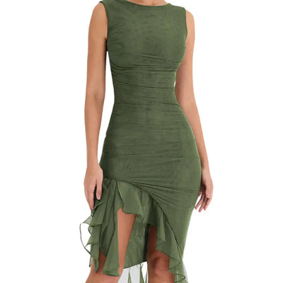 Zavando - Schickes Midikleid Eleganz