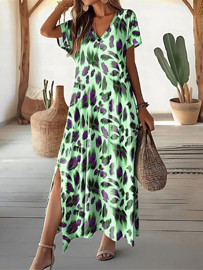 Zavando – Stilvolles Maxikleid mit Animalprint