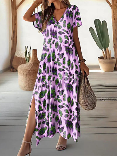Zavando – Stilvolles Maxikleid mit Animalprint