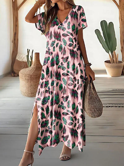 Zavando – Stilvolles Maxikleid mit Animalprint