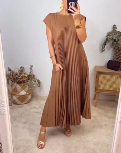 Zavando - Ärmelloses plissiertes Kleid
