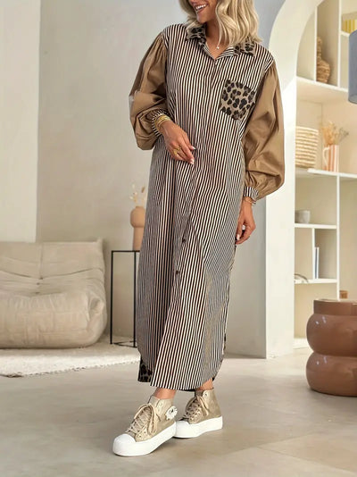 Zavando – Stilvolles, übergroßes Hemdblusenkleid aus Baumwolle