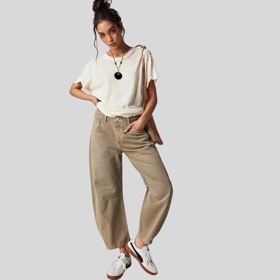 Zavando | Damen Weite Jeans | Baggy