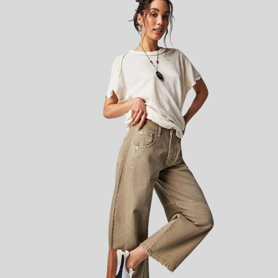Zavando | Damen Weite Jeans | Baggy