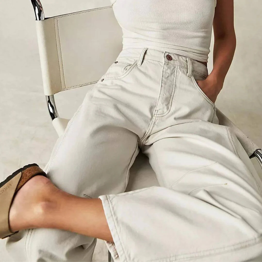 Zavando | Damen Weite Jeans | Baggy