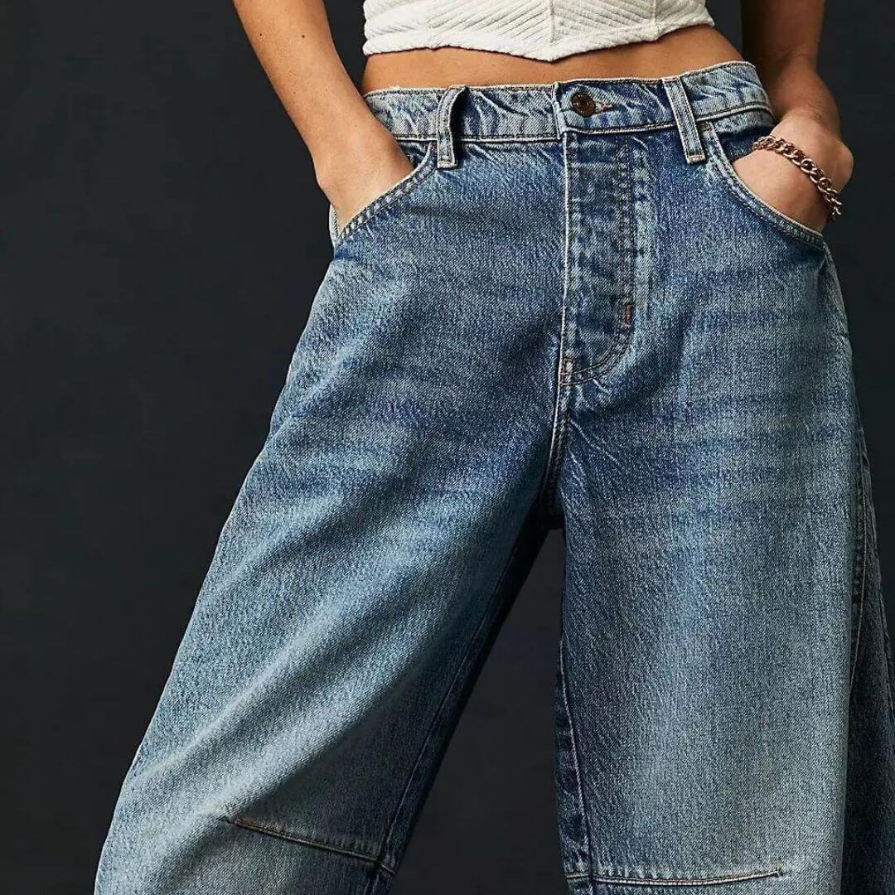 Zavando | Damen Weite Jeans | Baggy