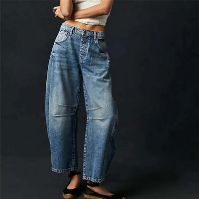 Zavando | Damen Weite Jeans | Baggy