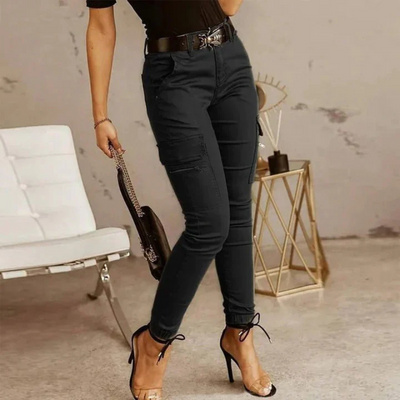 Zavando | Damen Cargo Hose | Schwarz