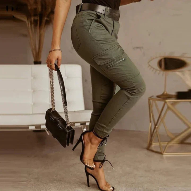 Zavando | Damen Cargo Hose | Schwarz