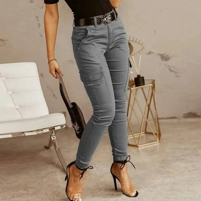 Zavando | Damen Cargo Hose | Schwarz