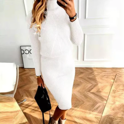 Zavando | Damen Elegant Kleid | strickkleid