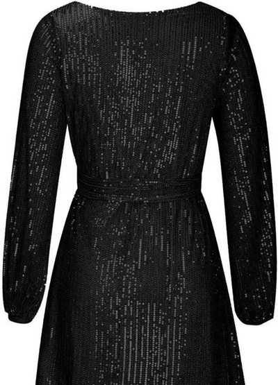 Zavando | Damen Elegante Paillettenkleid | Mini