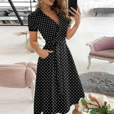 Zavando | Damen Lange Wickelkleid | Midi