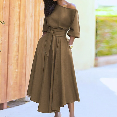 Zavando | Damen Lange Wickelkleid | Midi