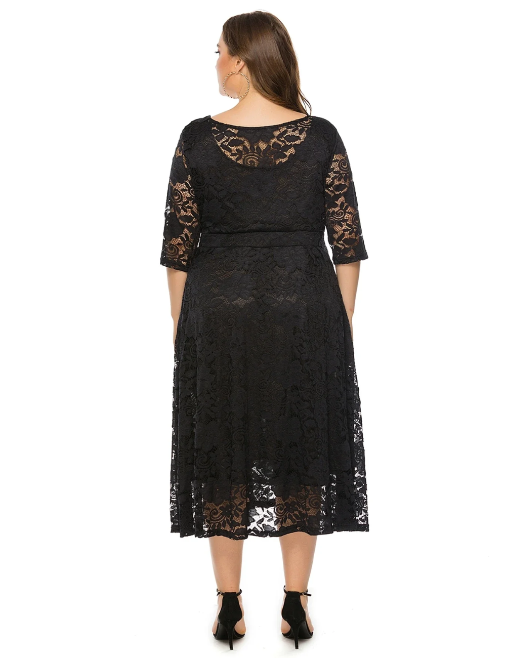 Zavando | Damen Elegant Kleid | Midi