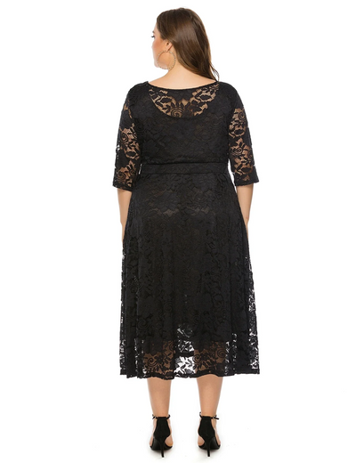 Zavando | Damen Elegant Kleid | Midi