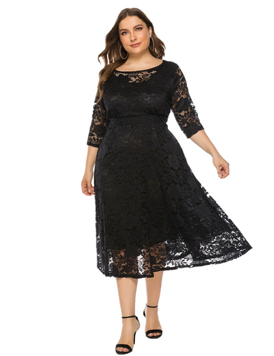 Zavando | Damen Elegant Kleid | Midi