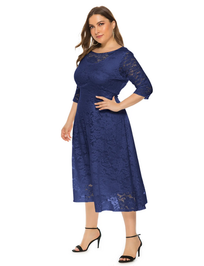 Zavando | Damen Elegant Kleid | Midi