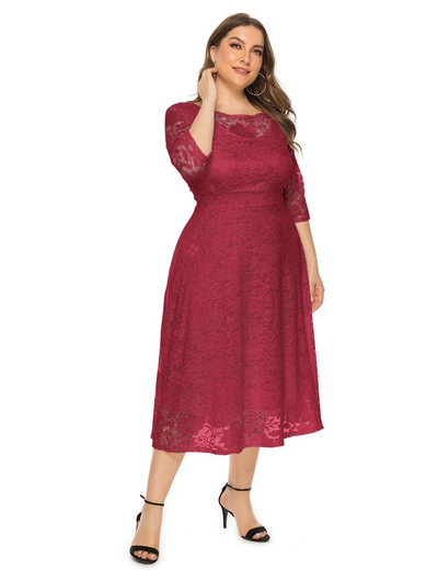 Zavando | Damen Elegant Kleid | Midi