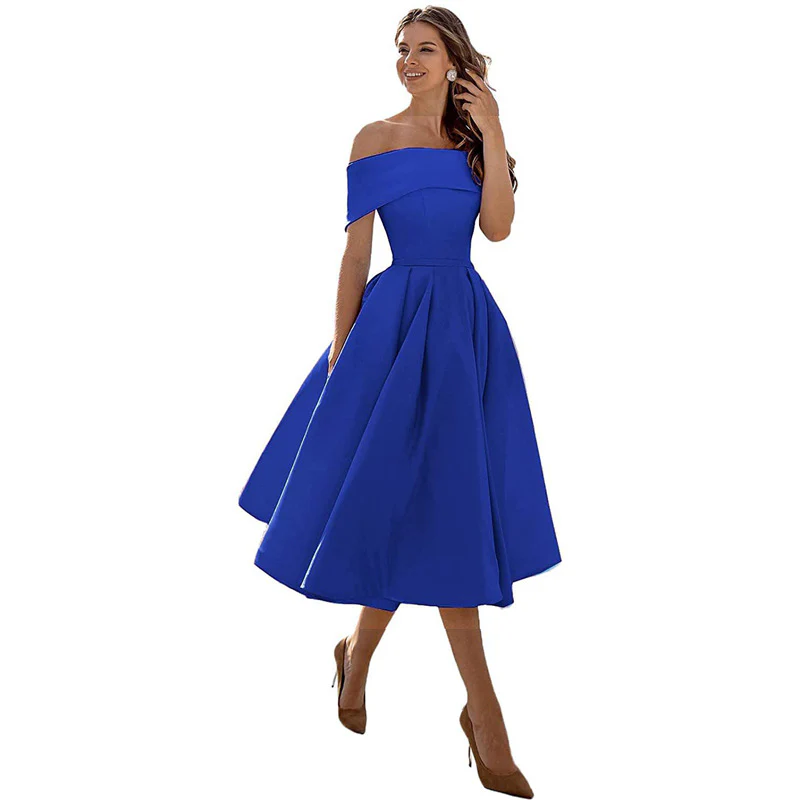 Zavando | Damen Elegant Partykleid | Midi