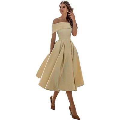 Zavando | Damen Elegant Partykleid | Midi