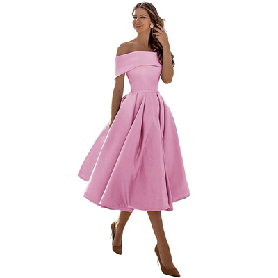 Zavando | Damen Elegant Partykleid | Midi