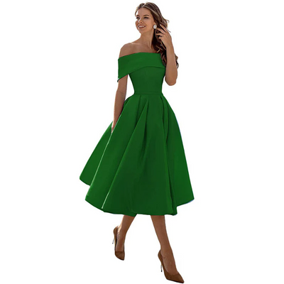 Zavando | Damen Elegant Partykleid | Midi