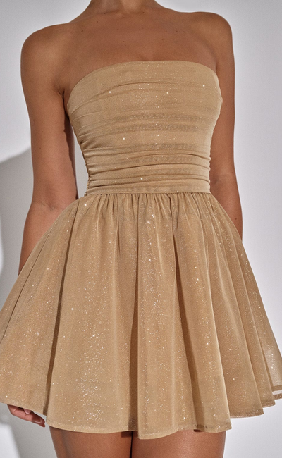Zavando | Damen Glitzer Cocktailkleid | Mini