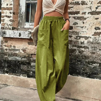 Zavando | Damen High-Waist Hose | Loose Fit