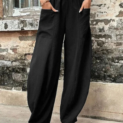 Zavando | Damen High-Waist Hose | Loose Fit
