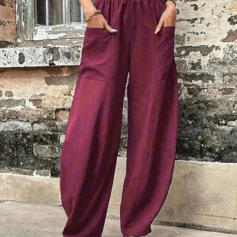 Zavando | Damen High-Waist Hose | Loose Fit