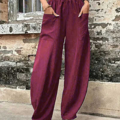 Zavando | Damen High-Waist Hose | Loose Fit
