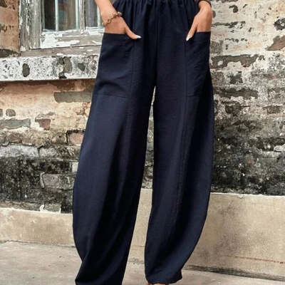 Zavando | Damen High-Waist Hose | Loose Fit