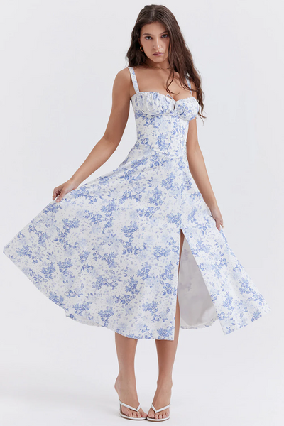 Zavando | Damen Lange Sommerkleid | Midi