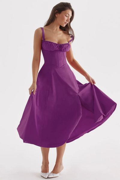Zavando | Damen Lange Sommerkleid | Midi