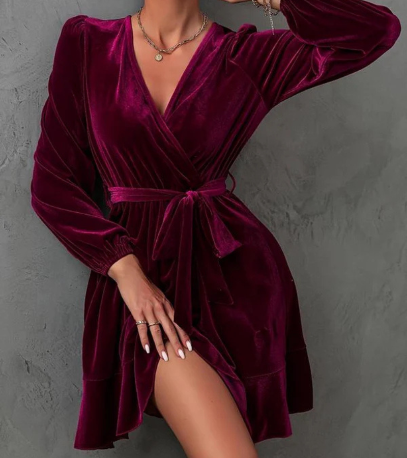 Zavando | Langarm Ballkleid | Mini