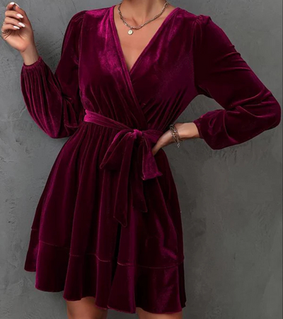 Zavando | Langarm Ballkleid | Mini