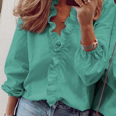 Zavando | Damen Langarm Bluse | Festliche
