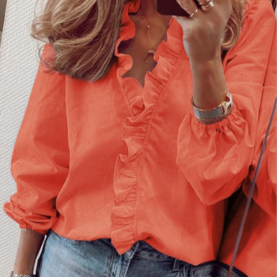 Zavando | Damen Langarm Bluse | Festliche