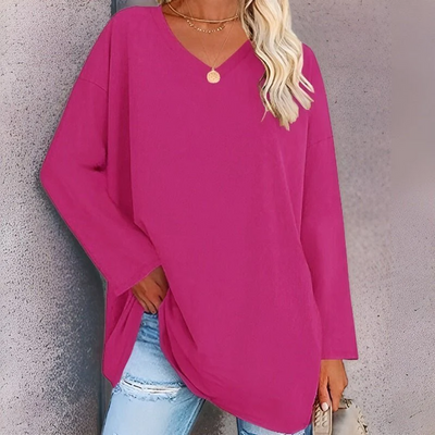 Zavando | Damen Langarm Hemd | Oversized